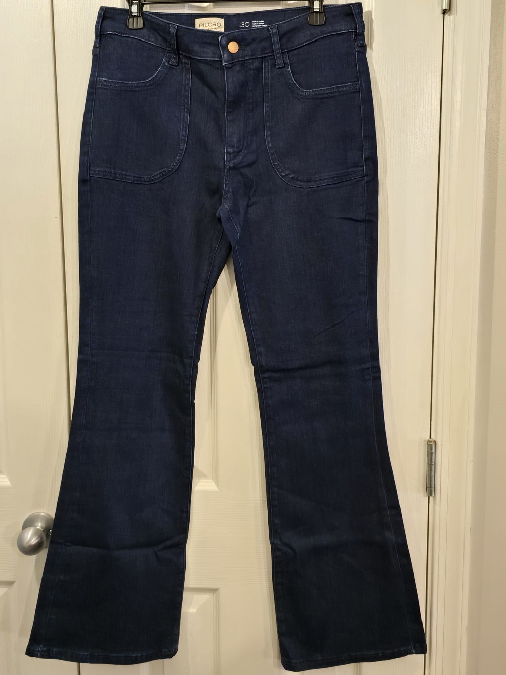 NWOT Pilcro Dark Indigo Women's Flared Jeans - 30